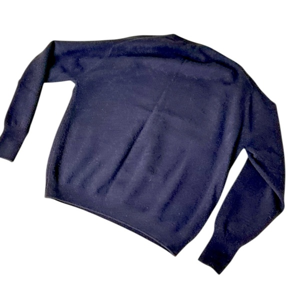 Peter Scott navy blue lambswool Sweater Scotland Royal troon the open 2004 sz 44 - Picture 2 of 5